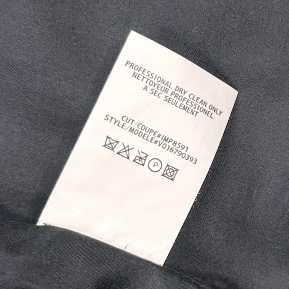 Vince genuine lamb leather sleeve jacket black coat asymmetric zip moto 12 - Picture 16 of 16